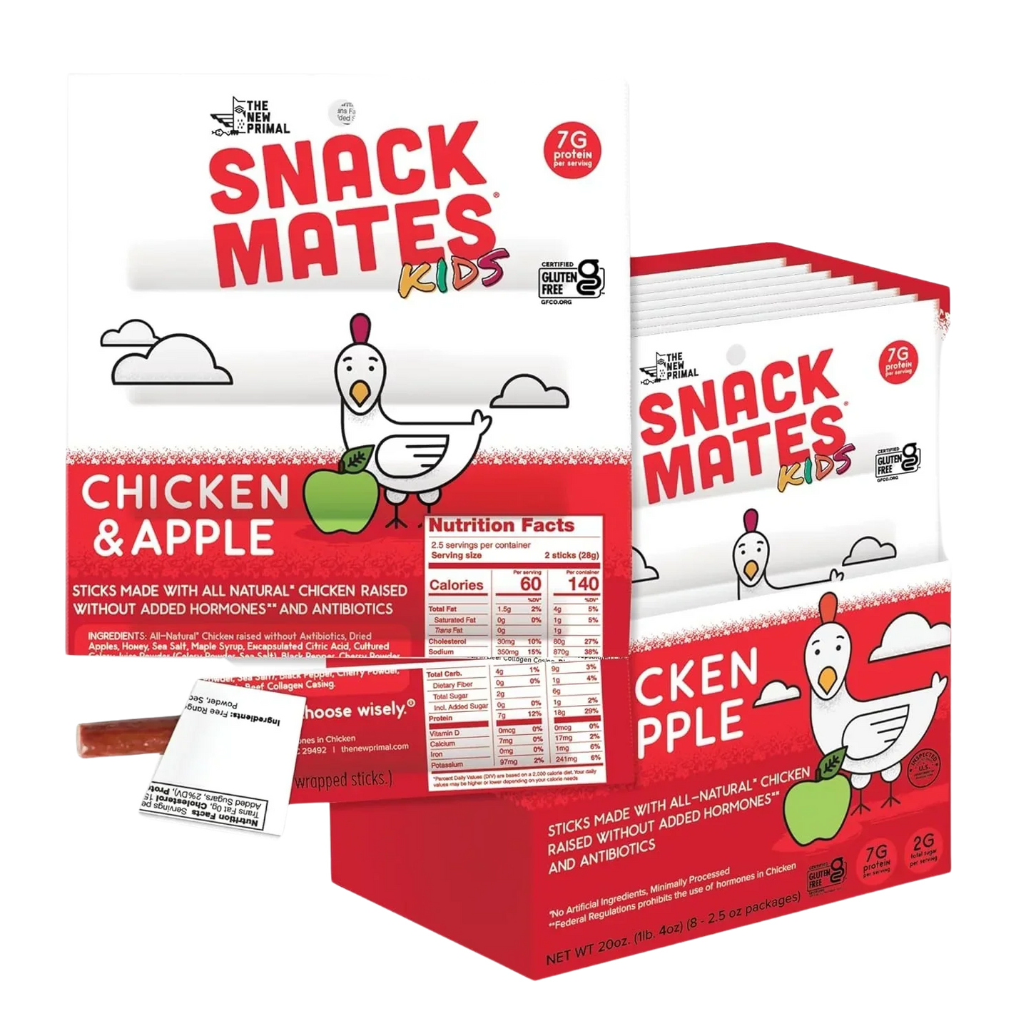 Snack Mates Chicken & Apple Sticks (8 Pack)