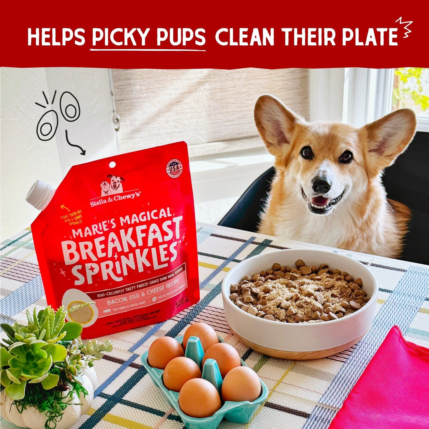 Marie’s Magical Breakfast Sprinkles Bacon, Egg & Cheese for Dogs