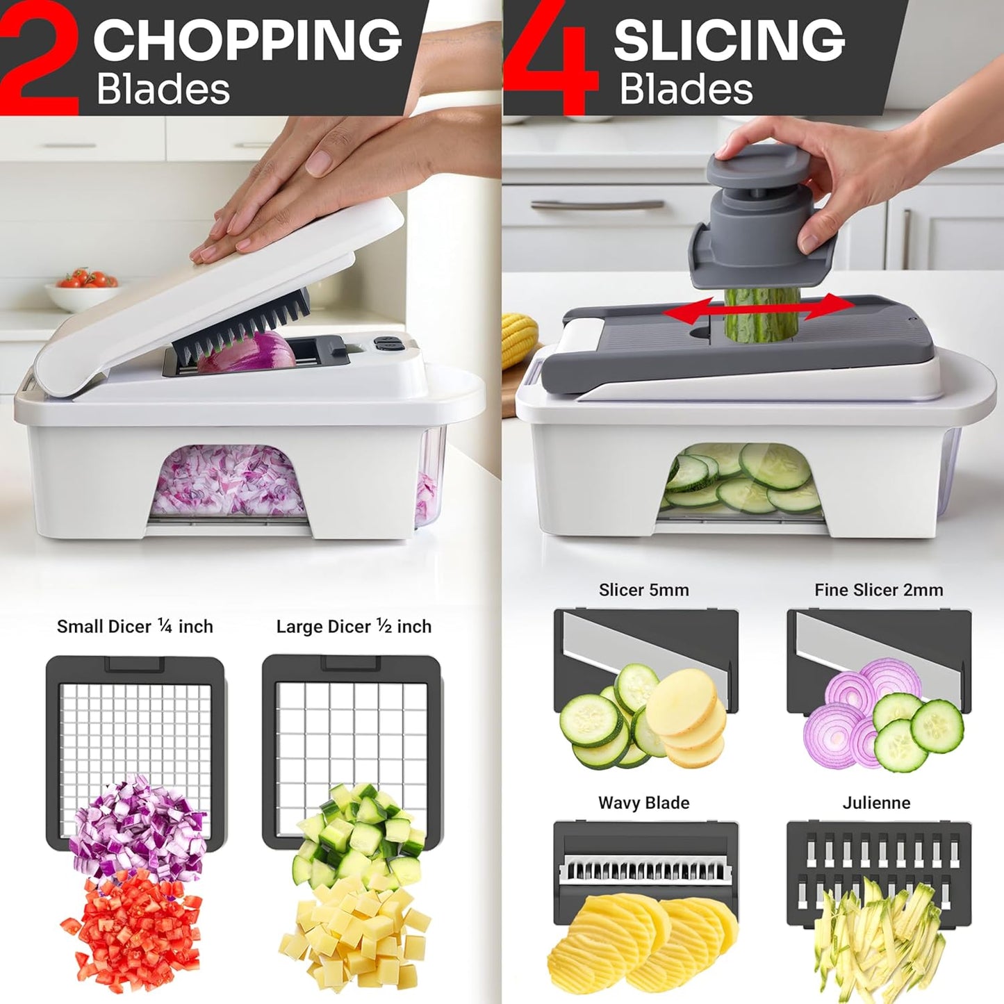 SNOFRID 8-in-1 Multifunctional Vegetable Cutter