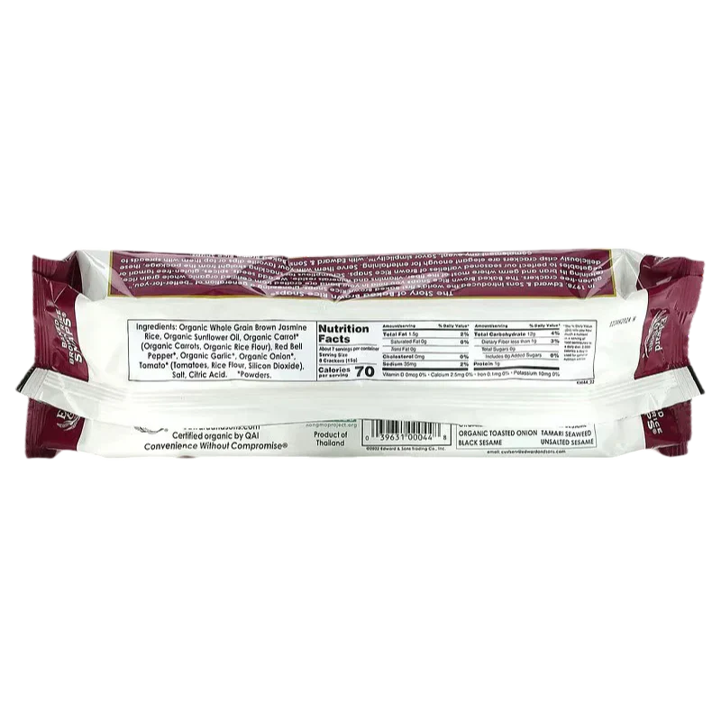 Organic Vegetable Brown Rice Snaps