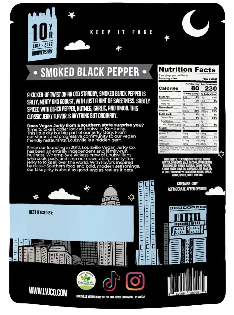 Smoked Black Pepper Jerky