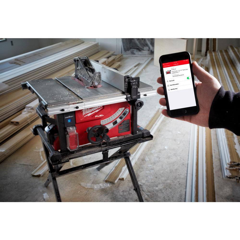 M18 FUEL ONE-KEY 18-Volt Lithium-Ion Brushless Cordless 8-1/4 in. Table Saw Kit with (1) 12.0Ah Battery and Stand