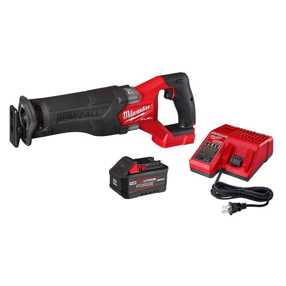 M18 FUEL 18-V Lithium-Ion Brushless Cordless Sawzall Reciprocating Saw Kit with (1) FORGE 6.0Ah Battery