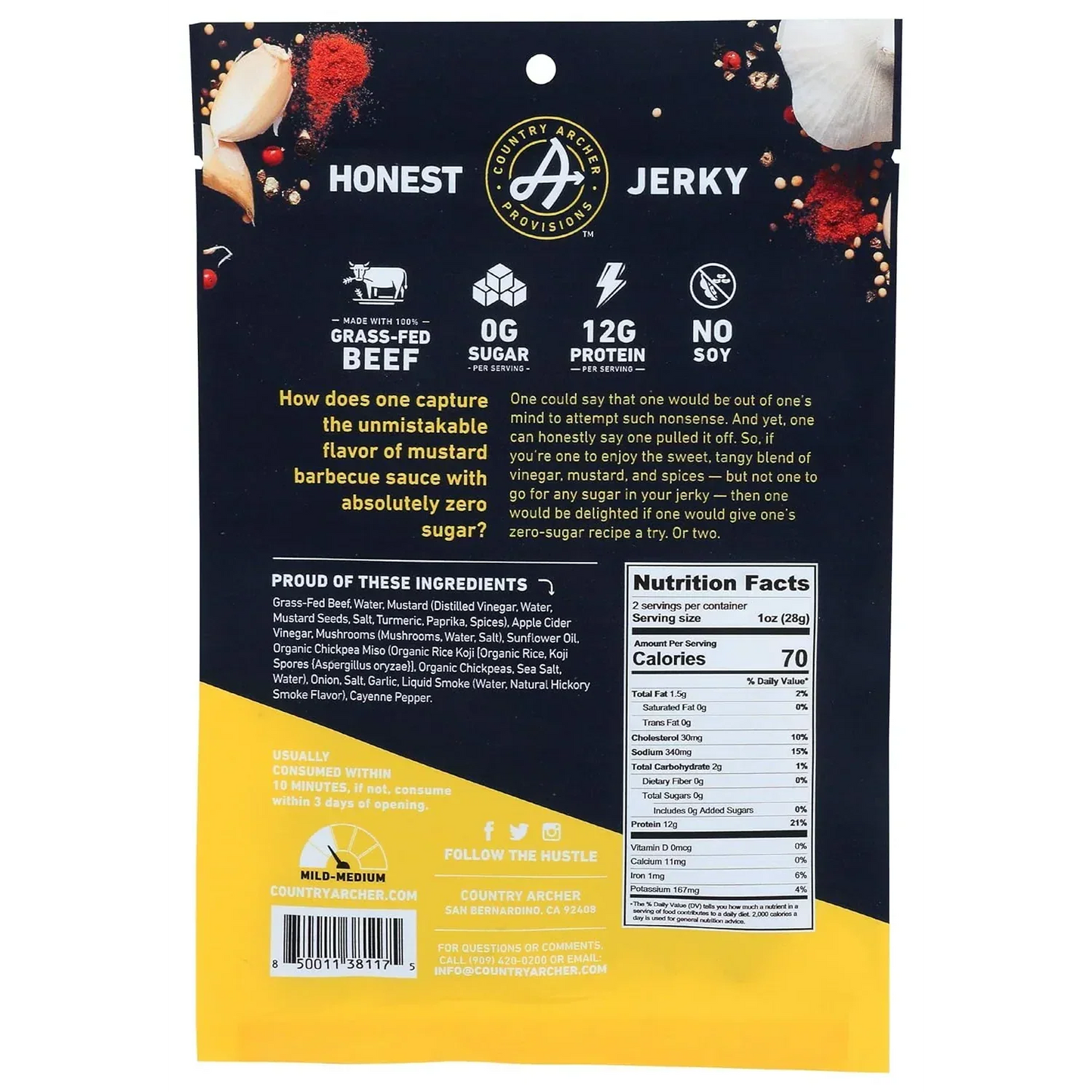 Mustard BBQ Beef Jerky