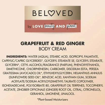 Beloved Grapefruit Oil And Red Ginger Body Cream