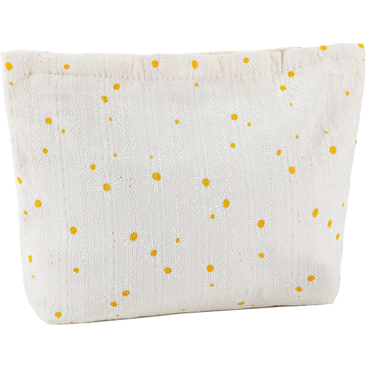 Quilted Daisy Cosmetic Bag
