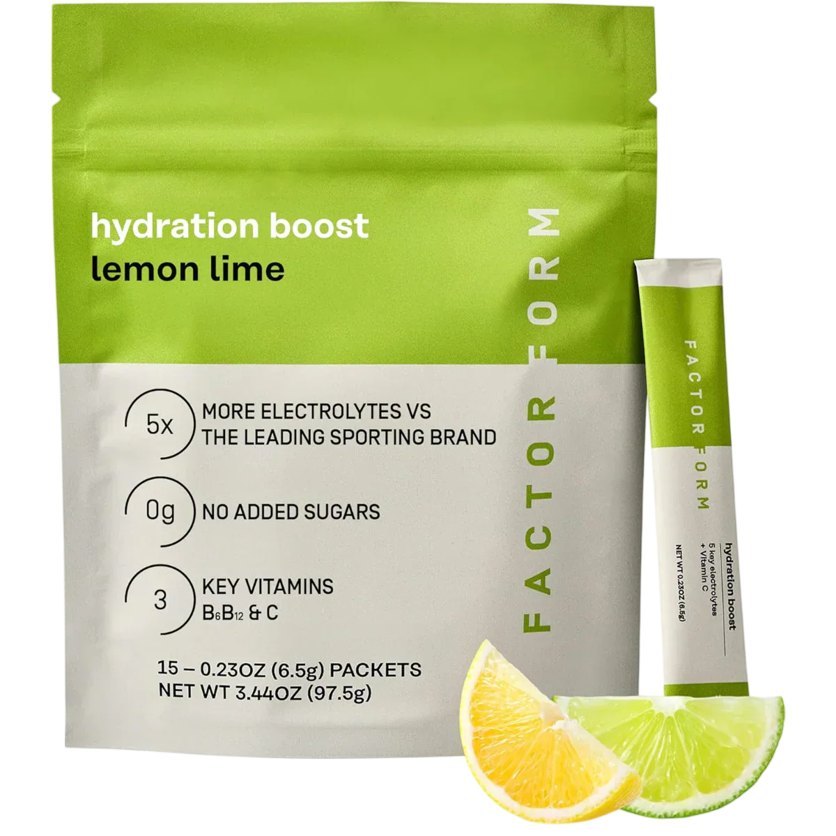 Hydration Boost Electrolyte Powder - Lemon Lime (15 Packets)