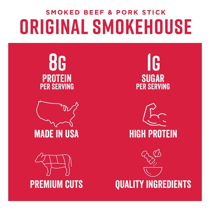 Original Smoke House Jerky Sticks (16 Pack Case)