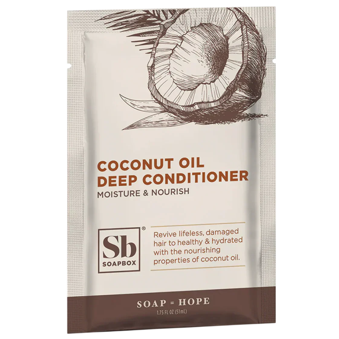 Soapbox Deep Conditioner Packet Coconut Oil Rejuvenating (12 CT)