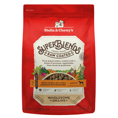 SuperBlends Raw Coated Beef, Beef Liver & Lamb Recipe + Superfoods for Dogs