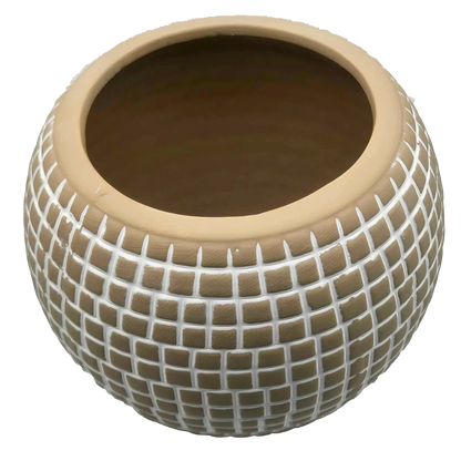 Disco Ceramic Planter - Small / Sand