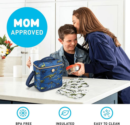 Cypress Repreve Bag - Navy Dinosaur