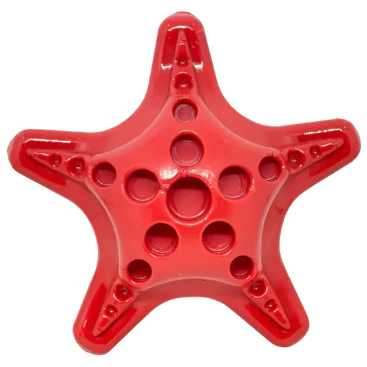 Starfish ¨C Durable Dog Chew Toy - Red