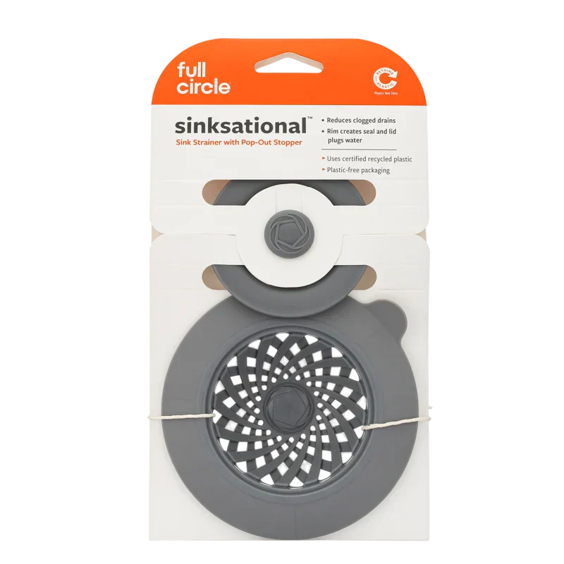 SINKSATIONAL Sink Strainer With Stopper - Gray