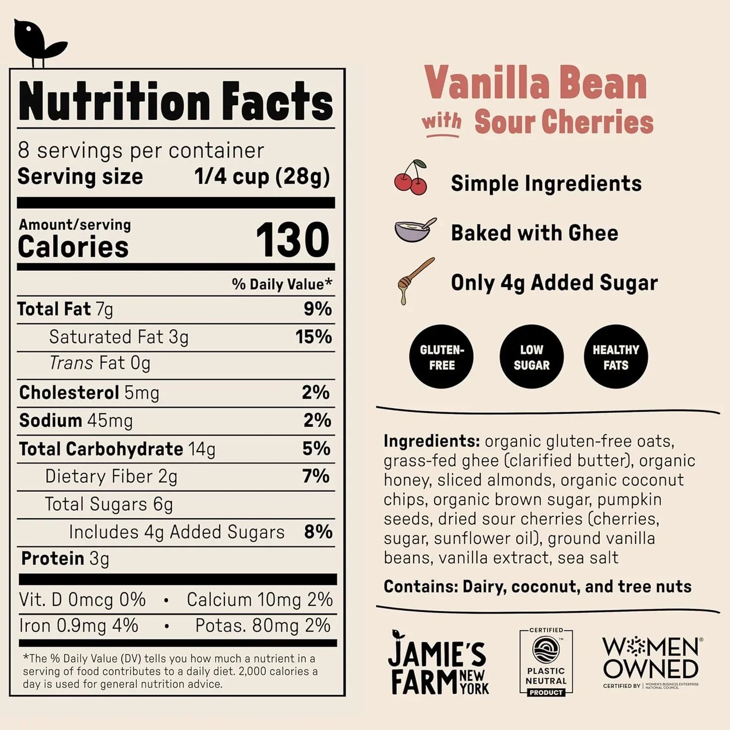 Granola - Vanilla Bean With Sour Cherries