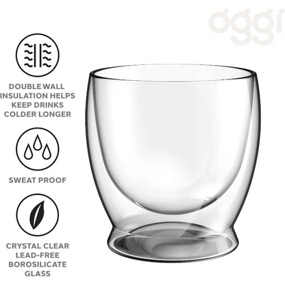 10oz Double Wall Borosilicate Rocks Glasses (2 CT)