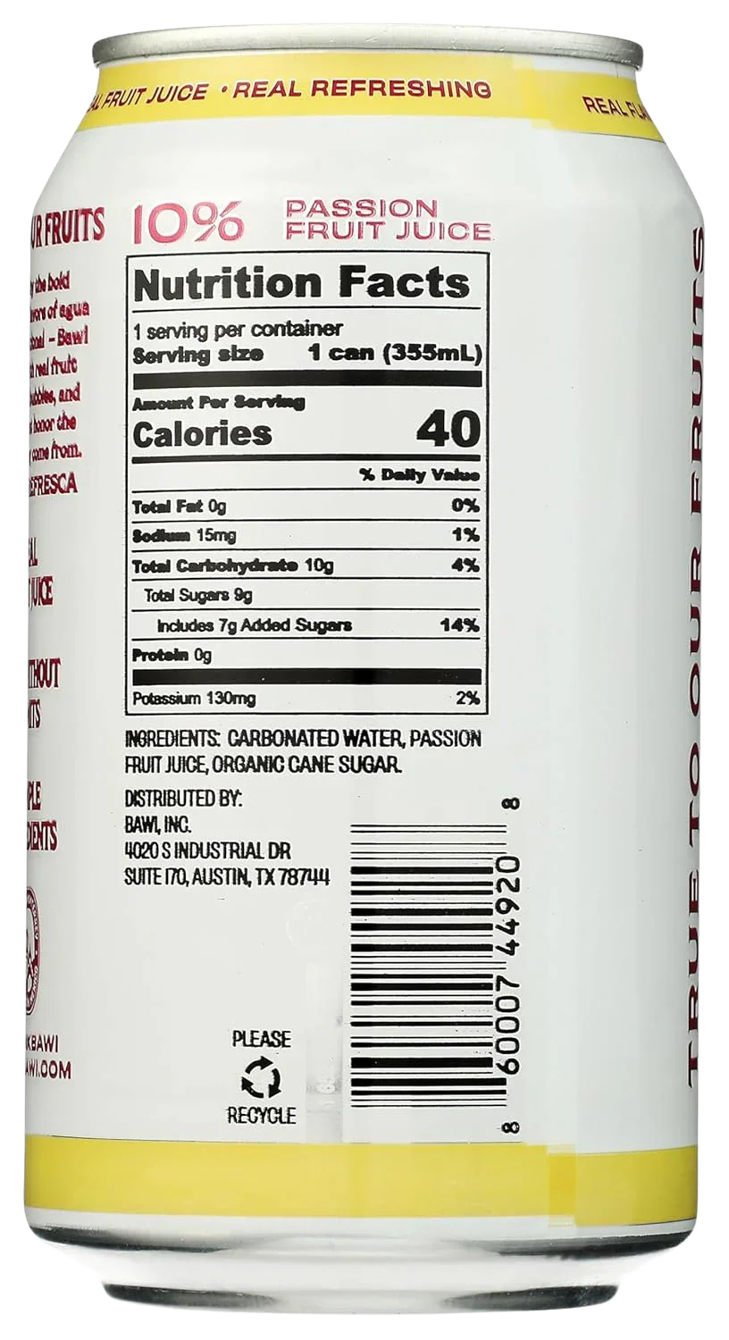 Sparkling Agua Fresca Maracuya - Passionfruit (4 Pack)