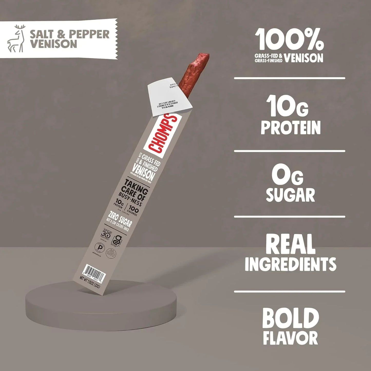 Venison Pepper & Sea Salt Stick (24 CT)