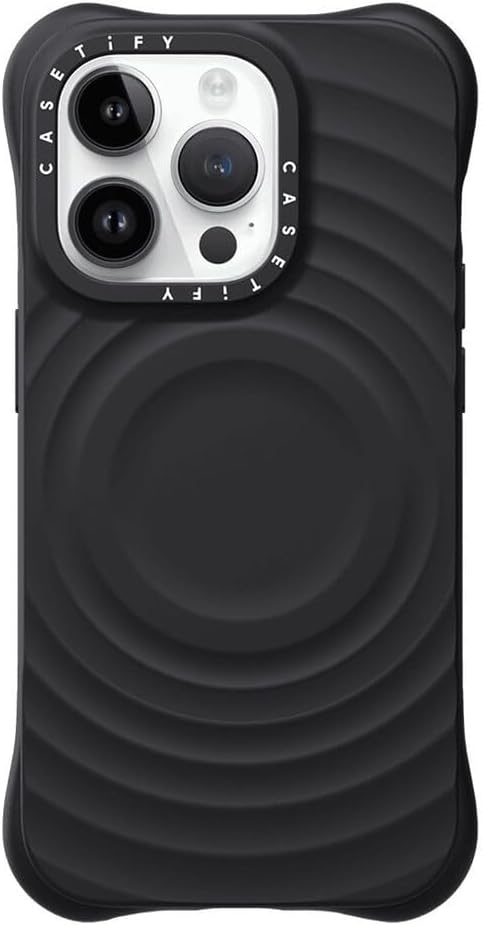 CASETiFY Ripple Case for iPhone 16 Pro [Silicone / 6.6 ft. 2X Military Grade Drop Protection/Compatible with Magsafe] - Black