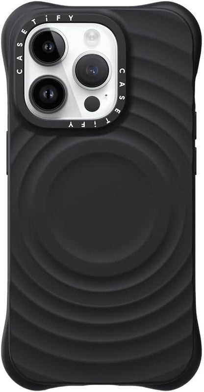 CASETiFY Ripple Case for iPhone 16 Pro [Silicone / 6.6 ft. 2X Military Grade Drop Protection/Compatible with Magsafe] - Black