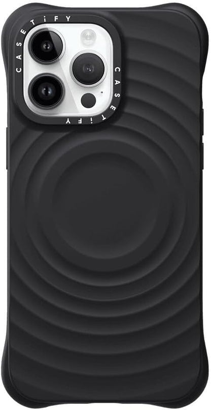 CASETiFY Ripple Case for iPhone 16 Pro [Silicone / 6.6 ft. 2X Military Grade Drop Protection/Compatible with Magsafe] - Black