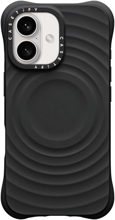 CASETiFY Ripple Case for iPhone 16 Pro [Silicone / 6.6 ft. 2X Military Grade Drop Protection/Compatible with Magsafe] - Black