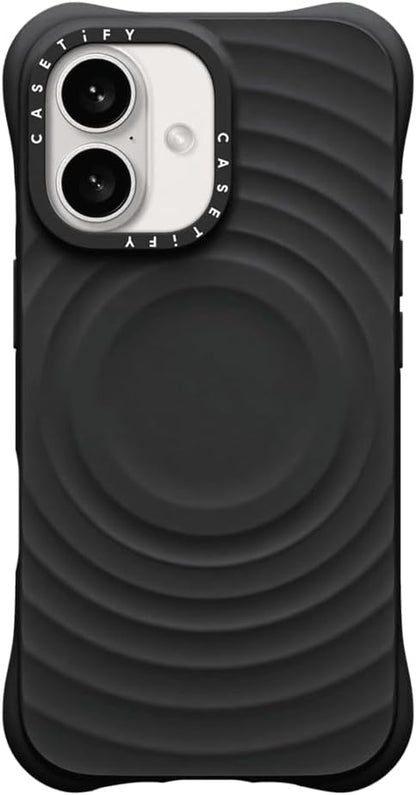 CASETiFY Ripple Case for iPhone 16 Pro [Silicone / 6.6 ft. 2X Military Grade Drop Protection/Compatible with Magsafe] - Black