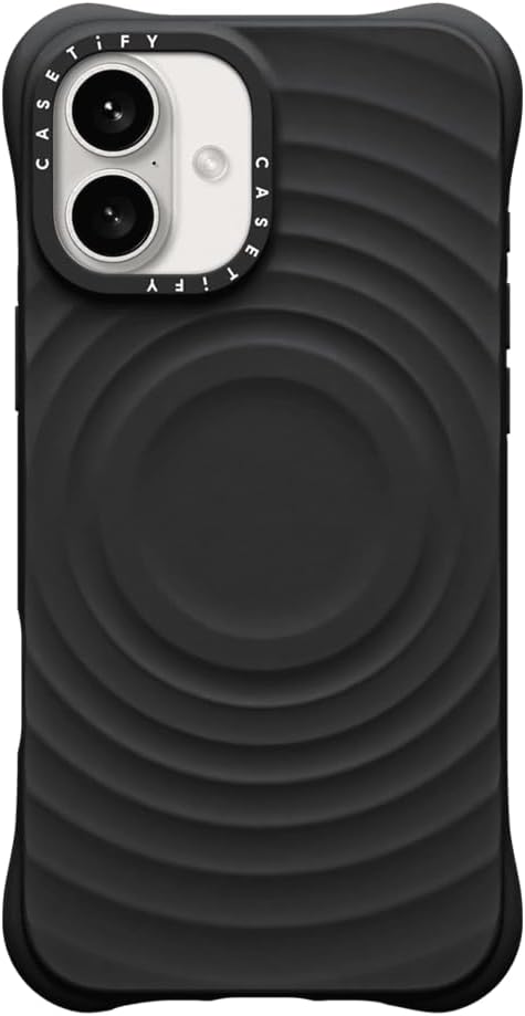 CASETiFY Ripple Case for iPhone 16 Pro [Silicone / 6.6 ft. 2X Military Grade Drop Protection/Compatible with Magsafe] - Black