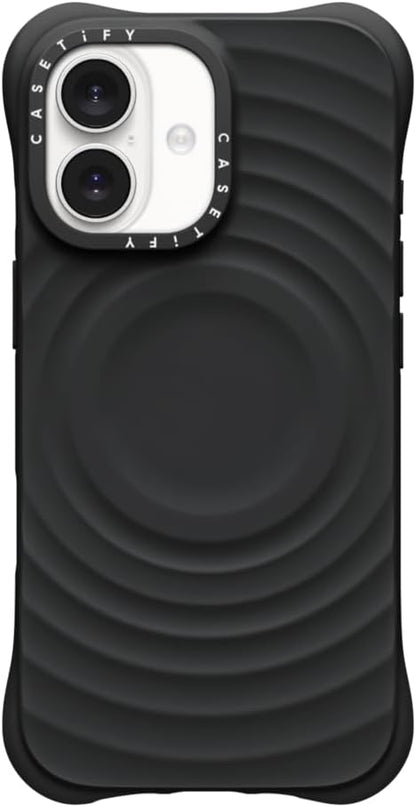 CASETiFY Ripple Case for iPhone 16 Pro [Silicone / 6.6 ft. 2X Military Grade Drop Protection/Compatible with Magsafe] - Black