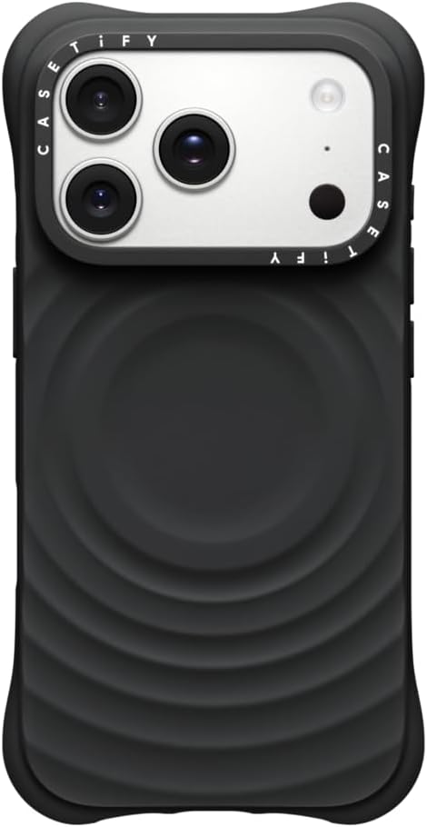 CASETiFY Ripple Case for iPhone 16 Pro [Silicone / 6.6 ft. 2X Military Grade Drop Protection/Compatible with Magsafe] - Black