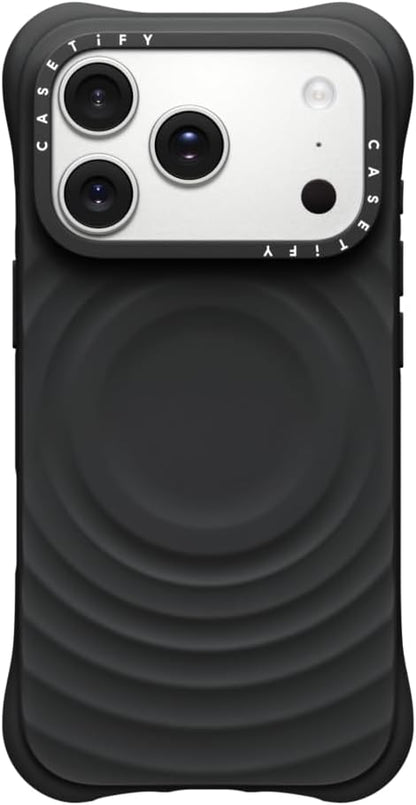 CASETiFY Ripple Case for iPhone 16 Pro [Silicone / 6.6 ft. 2X Military Grade Drop Protection/Compatible with Magsafe] - Black