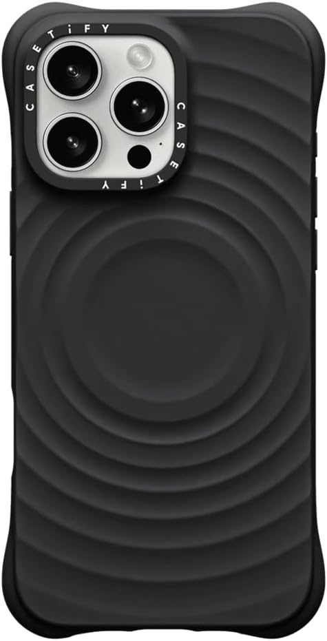 CASETiFY Ripple Case for iPhone 16 Pro [Silicone / 6.6 ft. 2X Military Grade Drop Protection/Compatible with Magsafe] - Black