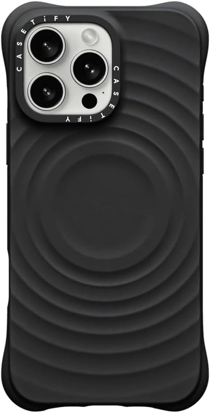 CASETiFY Ripple Case for iPhone 16 Pro [Silicone / 6.6 ft. 2X Military Grade Drop Protection/Compatible with Magsafe] - Black