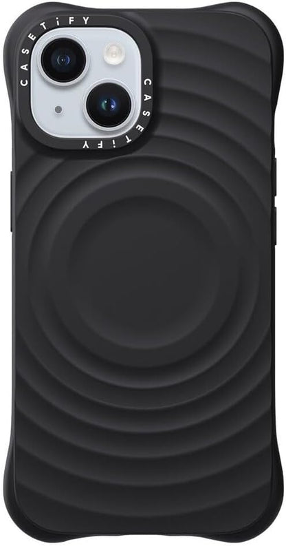 CASETiFY Ripple Case for iPhone 16 Pro [Silicone / 6.6 ft. 2X Military Grade Drop Protection/Compatible with Magsafe] - Black
