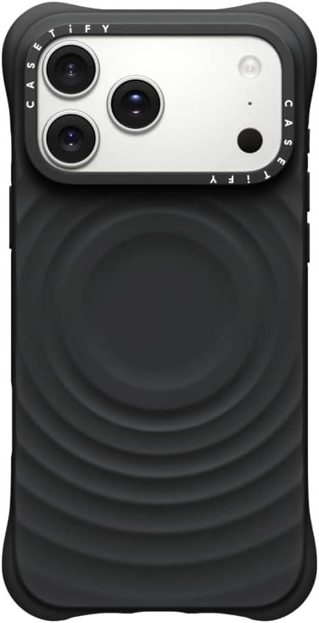CASETiFY Ripple Case for iPhone 16 Pro [Silicone / 6.6 ft. 2X Military Grade Drop Protection/Compatible with Magsafe] - Black