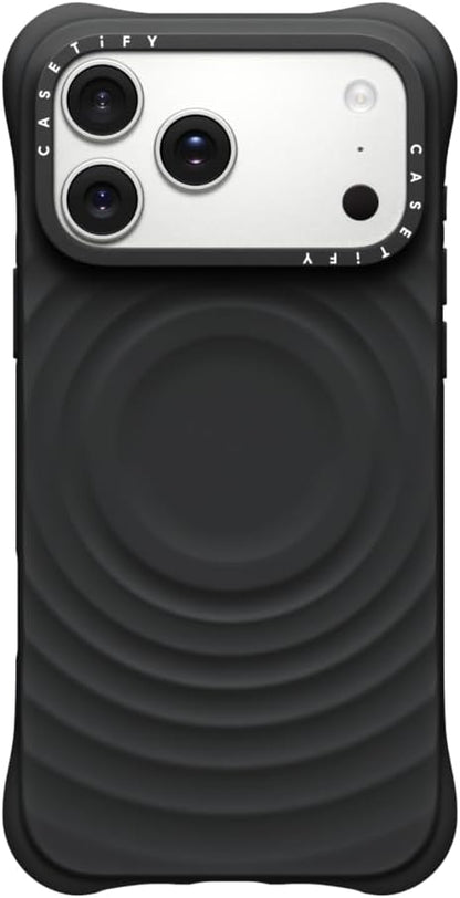 CASETiFY Ripple Case for iPhone 16 Pro [Silicone / 6.6 ft. 2X Military Grade Drop Protection/Compatible with Magsafe] - Black