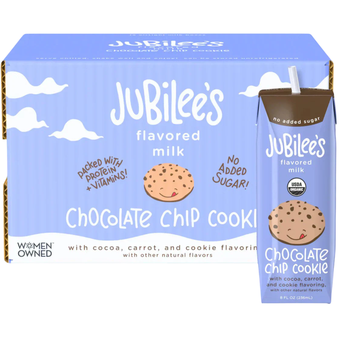 Organic Whole Flavored Milk - Chocolate Chip Cookie (12 Pack)