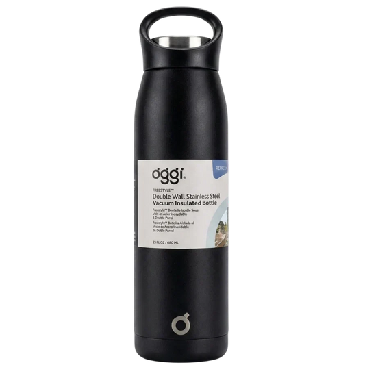 23oz Double Wall Vacuum Insulated Stainless Steel Bottle - Black