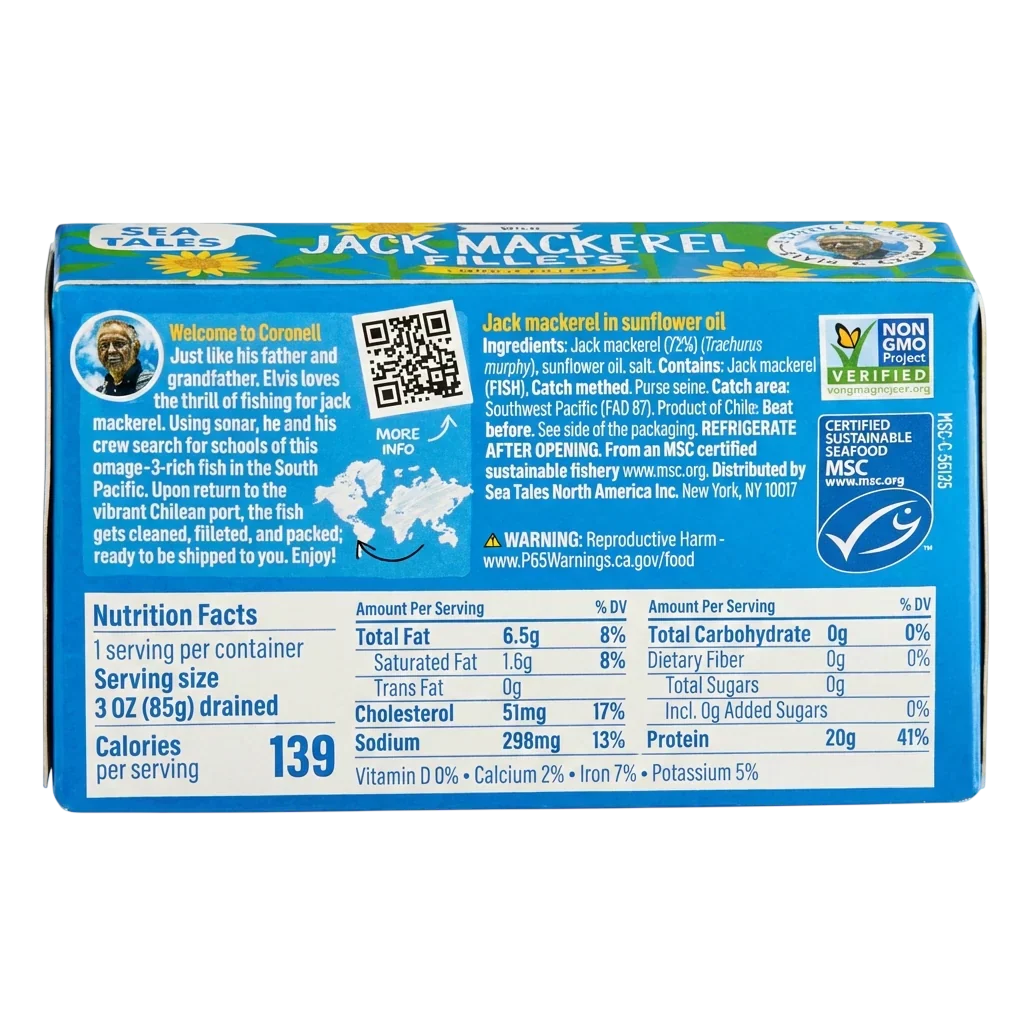 Wild Jack Mackerel in Sunflower Oil (12 Pack)
