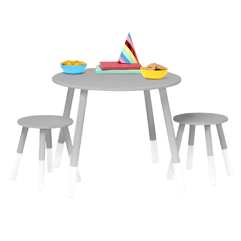 Scandi Table And Chair Set - Grey/White