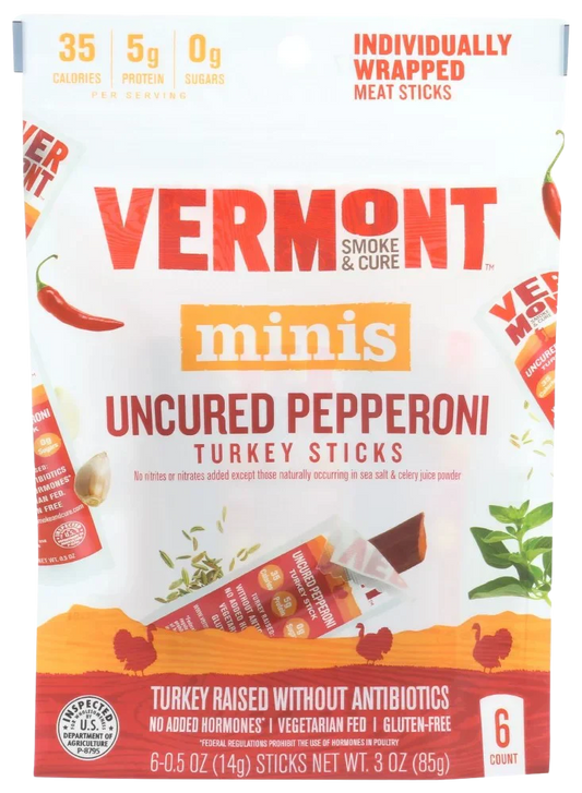Uncured Pepperoni Turkey Sticks (6 CT)