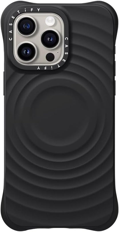 CASETiFY Ripple Case for iPhone 16 Pro [Silicone / 6.6 ft. 2X Military Grade Drop Protection/Compatible with Magsafe] - Black