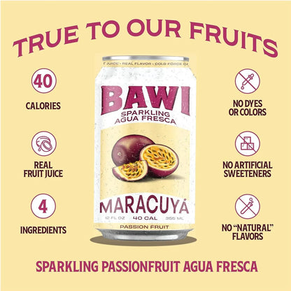 Sparkling Agua Fresca Maracuya - Passionfruit (4 Pack)