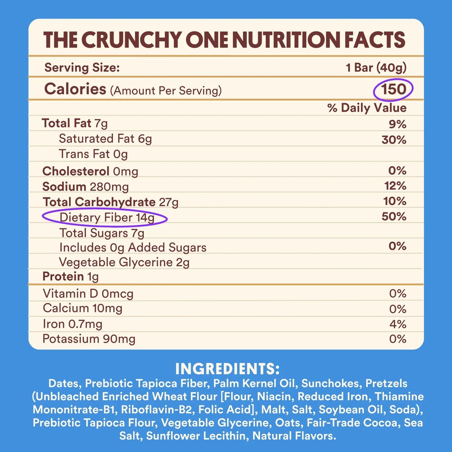 Chocolate Pretzel Caramel Date Bar (12 CT)