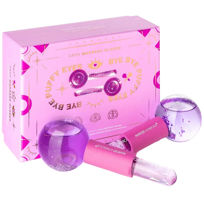 2-Pack Cryo Facial Massage Globes - Purple