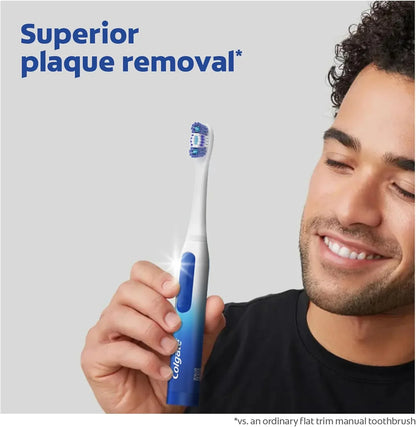 360 Floss Tip Sonic Powered Battery Toothbrush + 2 Floss Tip Refill Heads