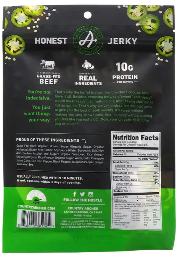 Sweet Jalapeno Beef Jerky