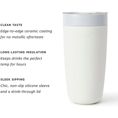 Porter Ceramic Insulated Tumbler - White