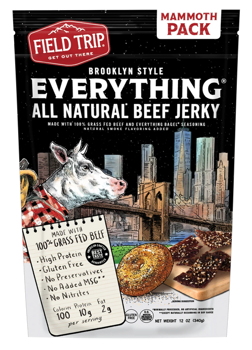 Everything Bagel Beef Jerky Bites (Large Pack) - Low Carb, Healthy High Protein Snacks
