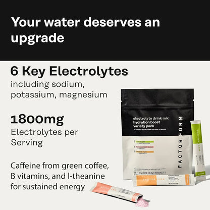Hydration Boost Electrolyte Powder - Variety Pack (15 Packets)